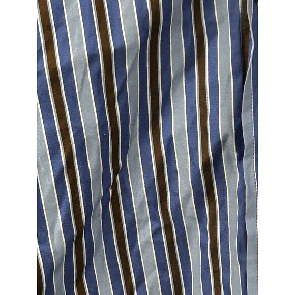 Bugatchi Uomo Button-Down Dress Shirt Mens XL Blue Vertical Striped Modern - Picture 3 of 9